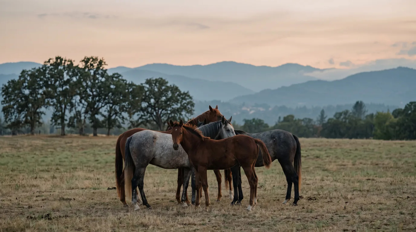 Chevaux en liberté, Poney Club de l'Ain, Ain